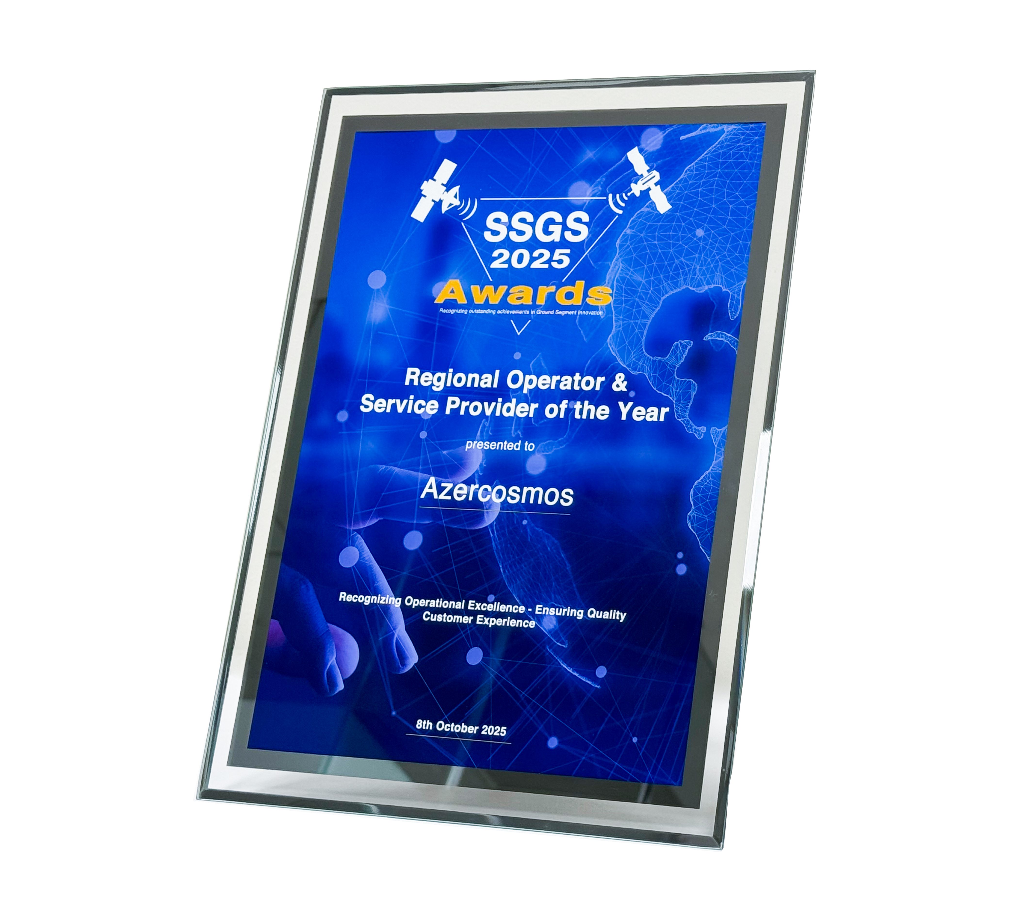 Azərkosmos “İlin Ən Yaxşı Regional Operatoru və Xidmət Təchizatçısı” mükafatına layiq görülüb