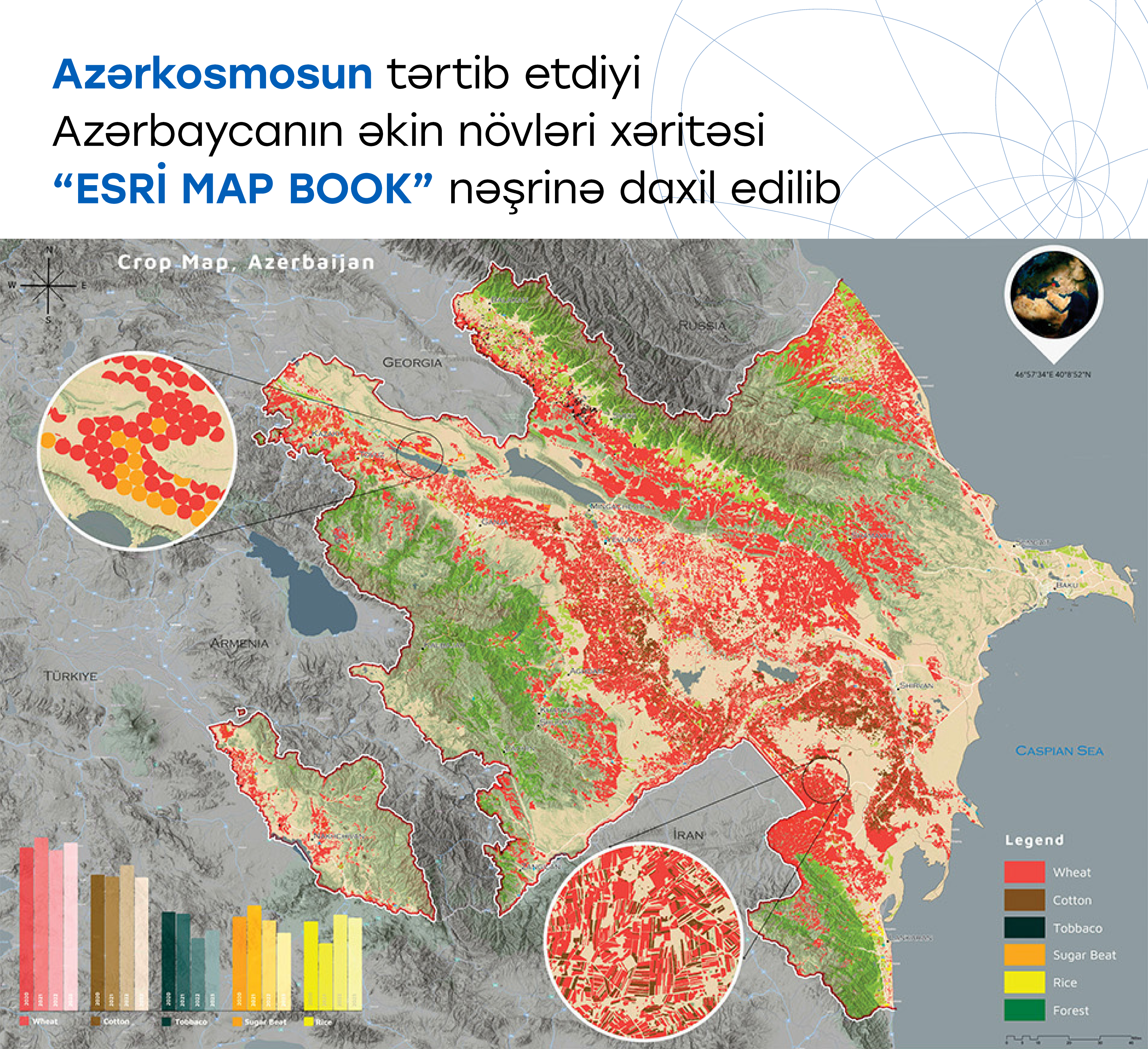 Azərkosmosun xəritəsi “Esri Map Book” nəşrinə daxil edilib