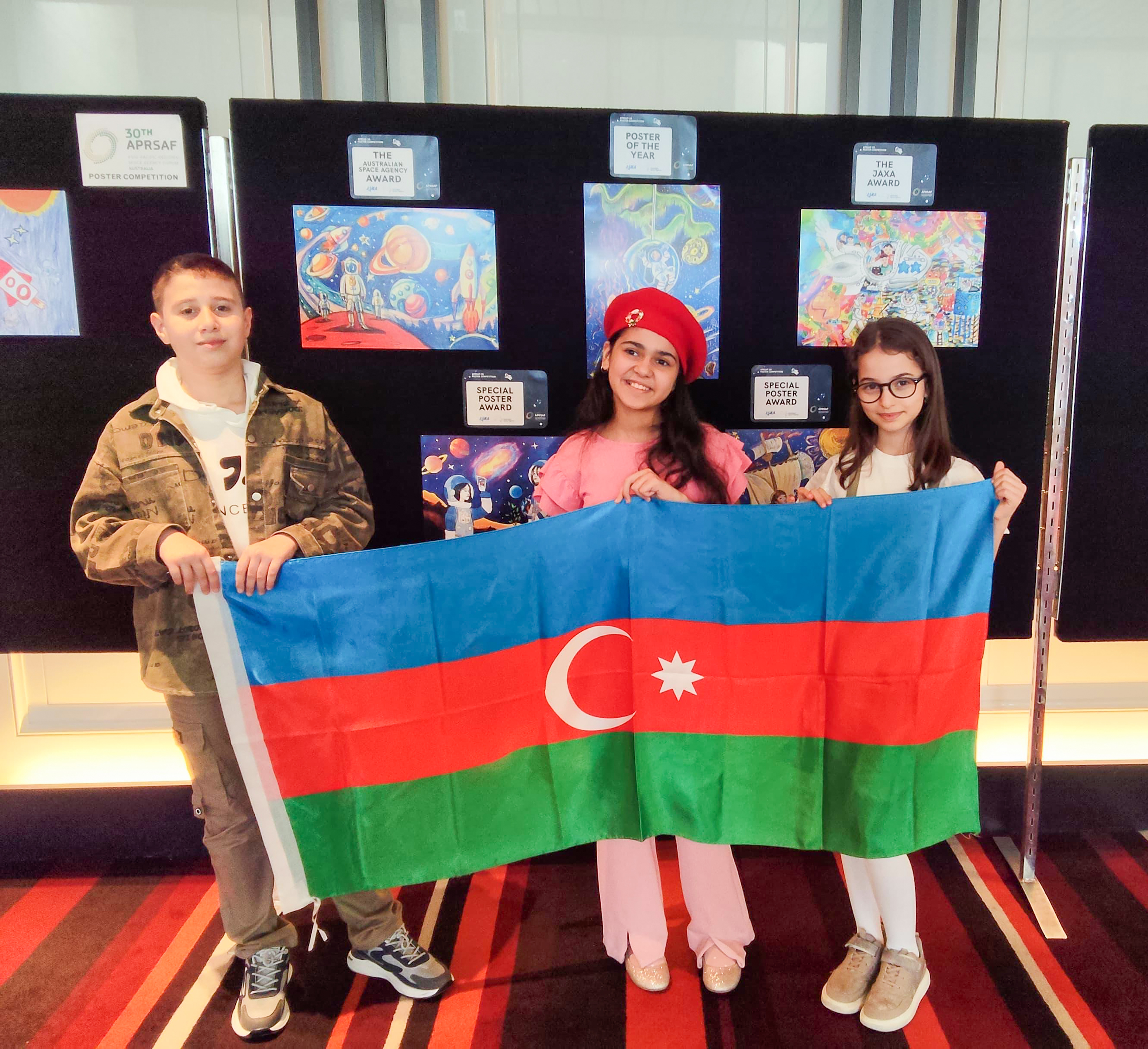 Azerbaijan won the first place among 14 countries in the International Space Poster Competition 